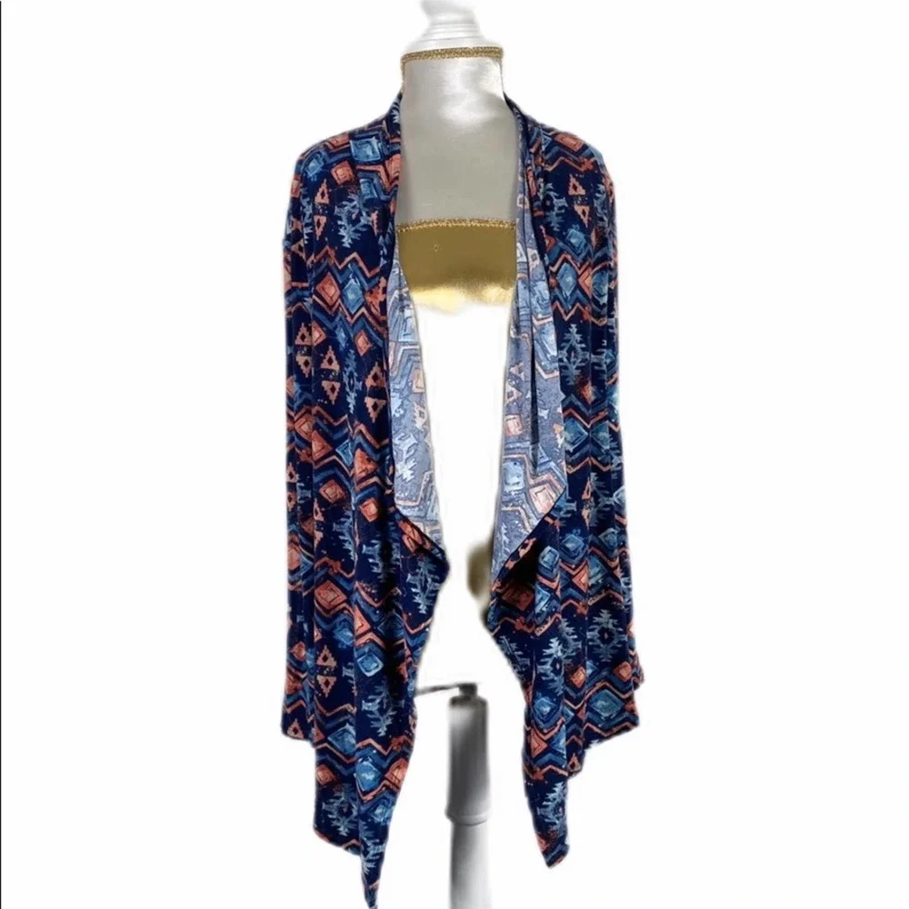Open cardigan waterfall multicolored size S/M